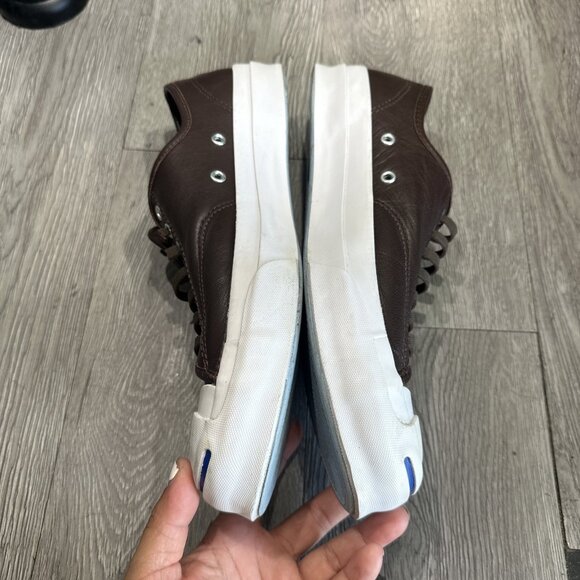Converse Jack Purcell Signature OX Sneakers Mens 10 Burnt Umber Leather 149911c - Picture 11 of 11